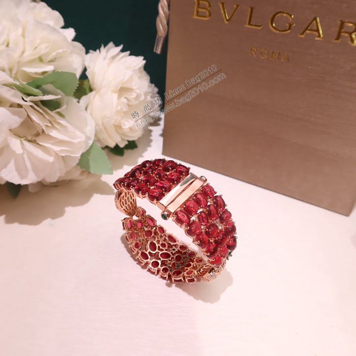 Bvlgari飾品 寶格麗彩寶手鐲 BVLGARI奢華彩寶 寶格麗蛇手鐲  zgbq3093